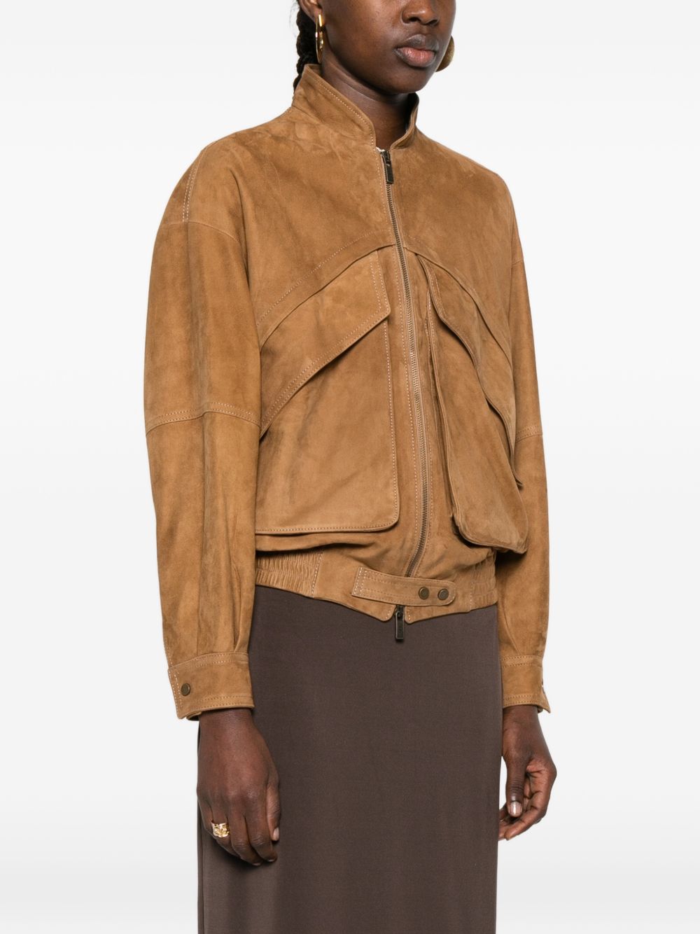 Giacca con zip in marrone Salvatore santoro - donna 