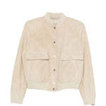 Giacca con tasche in suede in beige Salvatore santoro - donna 