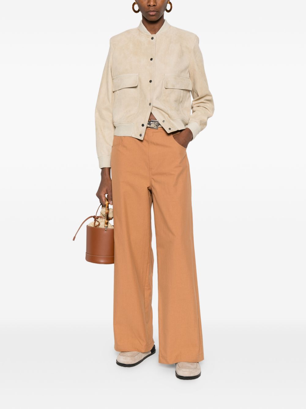 Giacca con tasche in suede in beige Salvatore santoro - donna 