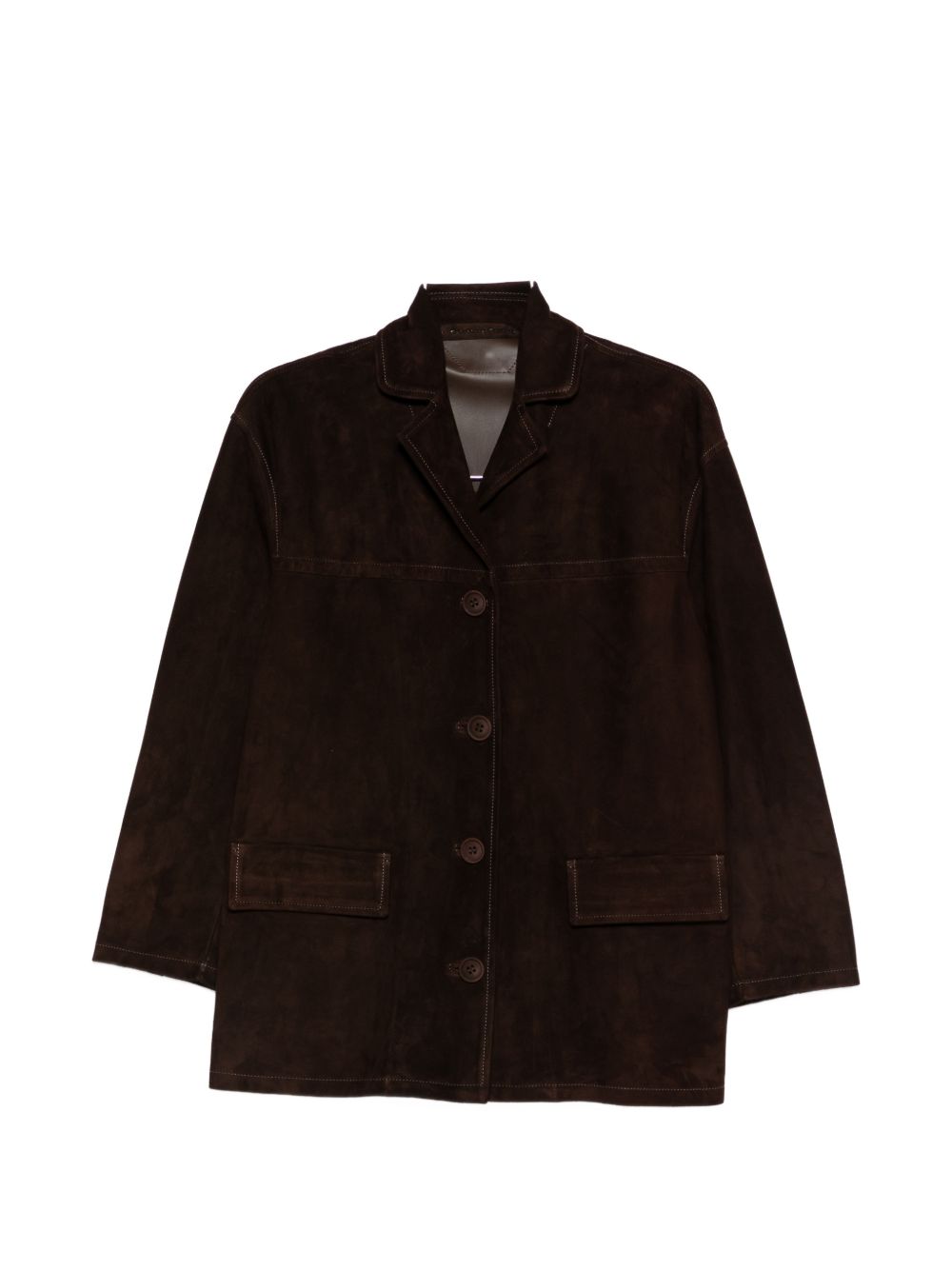 Blazer con tasche in suede in marrone Salvatore santoro - donna 