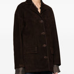 Blazer con tasche in suede in marrone Salvatore santoro - donna 