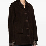 Blazer con tasche in suede in marrone Salvatore santoro - donna 