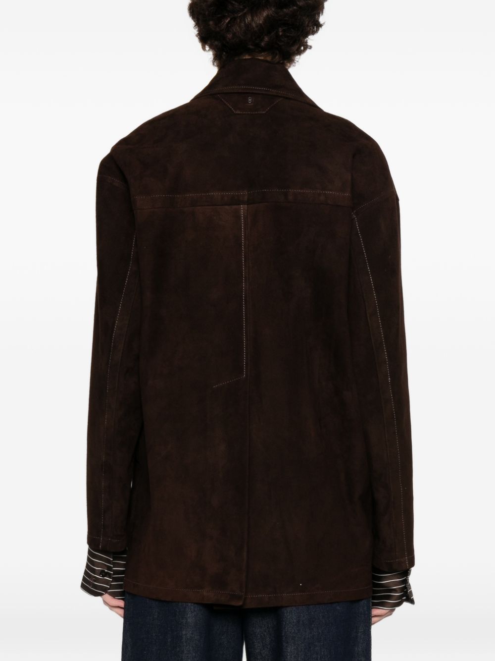 Blazer con tasche in suede in marrone Salvatore santoro - donna 