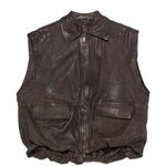 Gilet con zip in marrone Salvatore santoro - donna 
