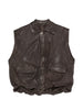 Gilet con zip in marrone Salvatore santoro - donna