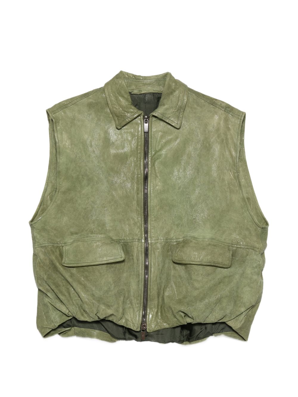 Gilet con zip in verde Salvatore santoro - donna 