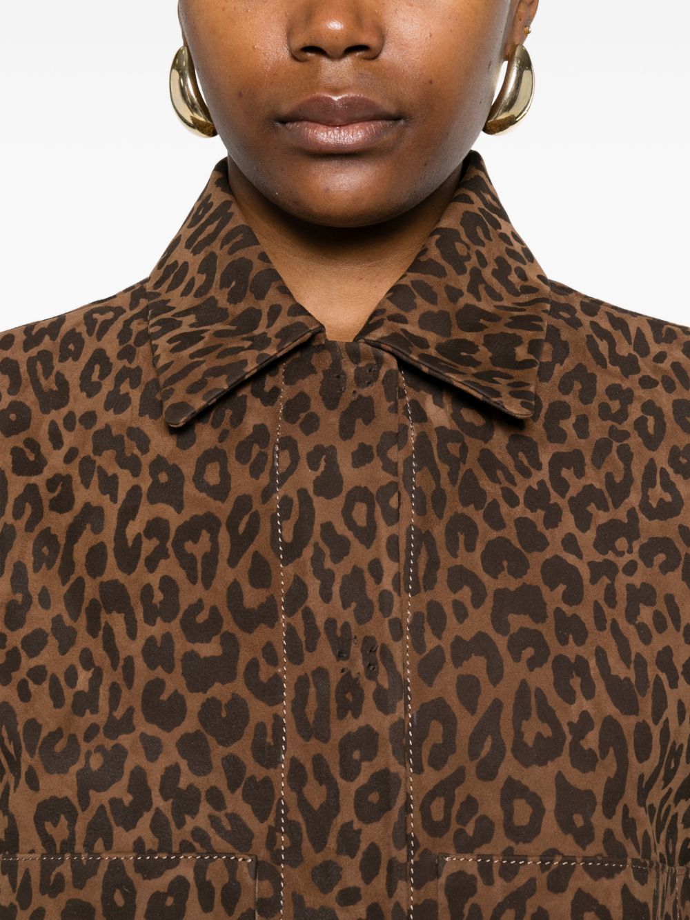 GIACCA CON STAMPA ANIMALIER IN MARRONE Salvatore santoro - donna 