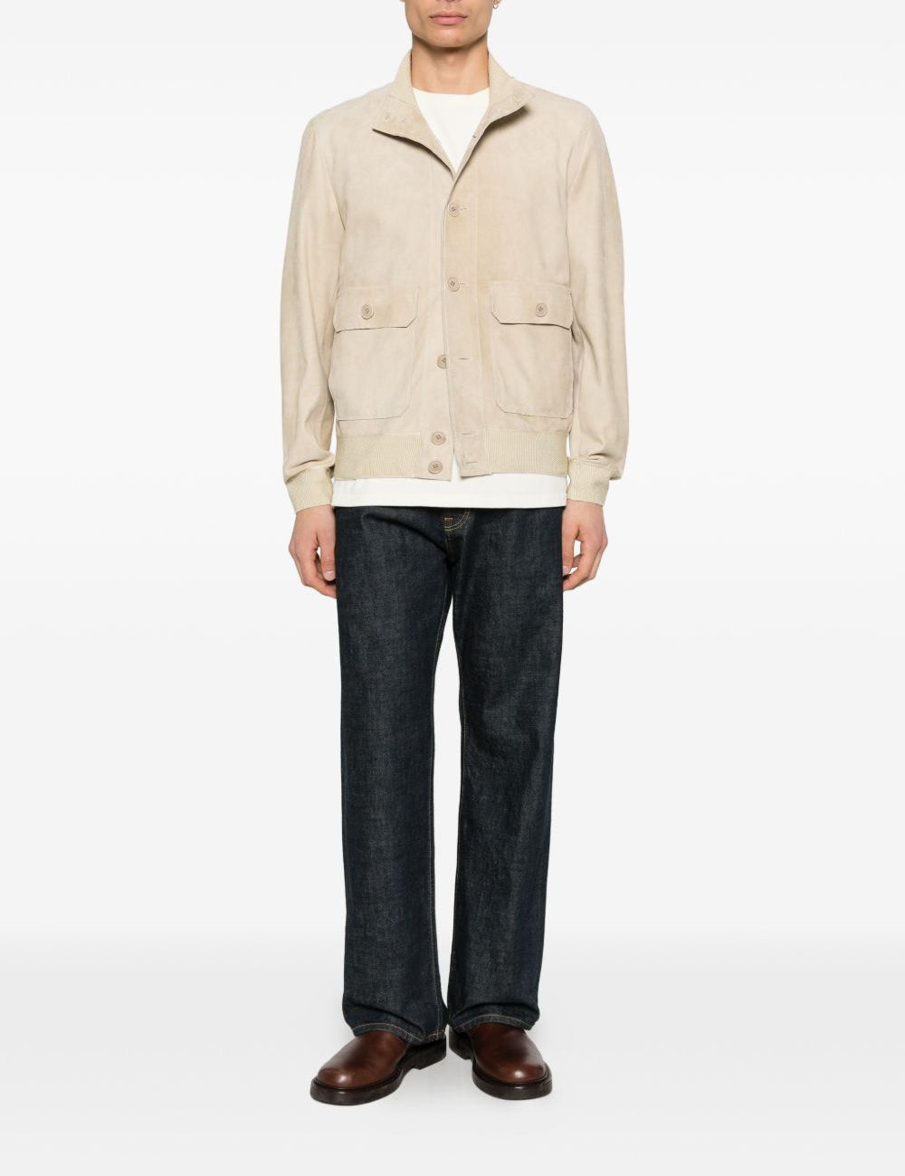 Giacca con tasche applicate in beige Salvatore santoro - uomo 