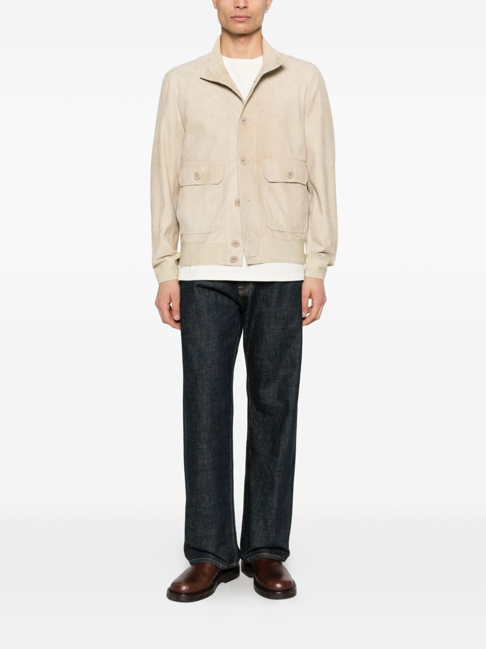 Giacca con tasche applicate in beige Salvatore santoro - uomo 