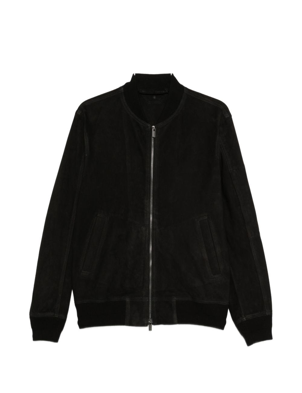 Bomber in pelle scamosciata in nero Salvatore santoro - uomo 