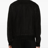 Bomber in pelle scamosciata in nero Salvatore santoro - uomo 