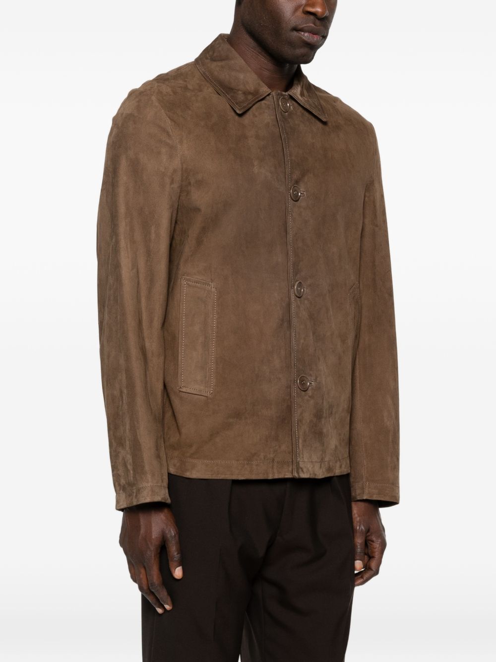 Giacca monopetto in pelle in beige Salvatore santoro - uomo 