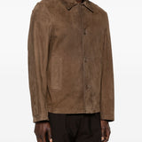 Giacca monopetto in pelle in beige Salvatore santoro - uomo 