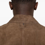 Giacca monopetto in pelle in beige Salvatore santoro - uomo 