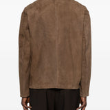 Giacca monopetto in pelle in beige Salvatore santoro - uomo 