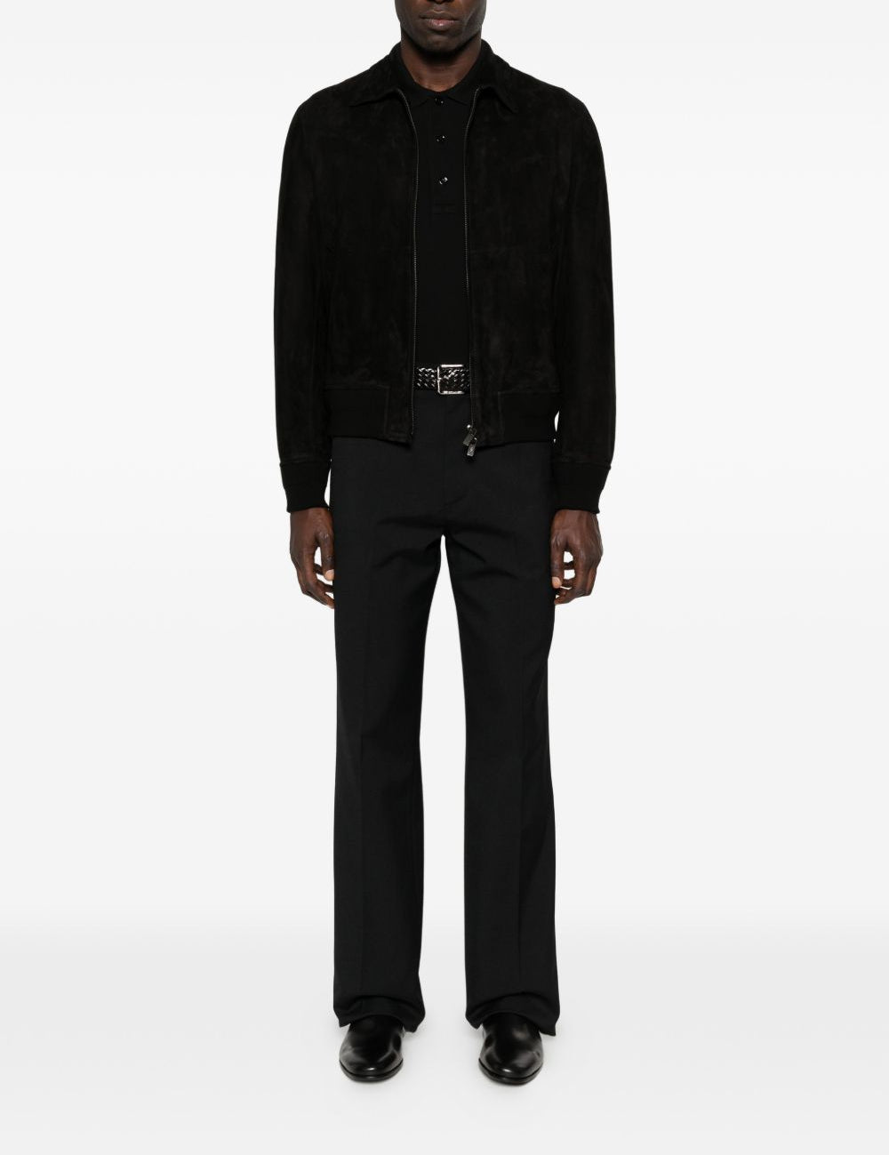 Giacca in pelle scamosciata in nero Salvatore santoro - uomo 
