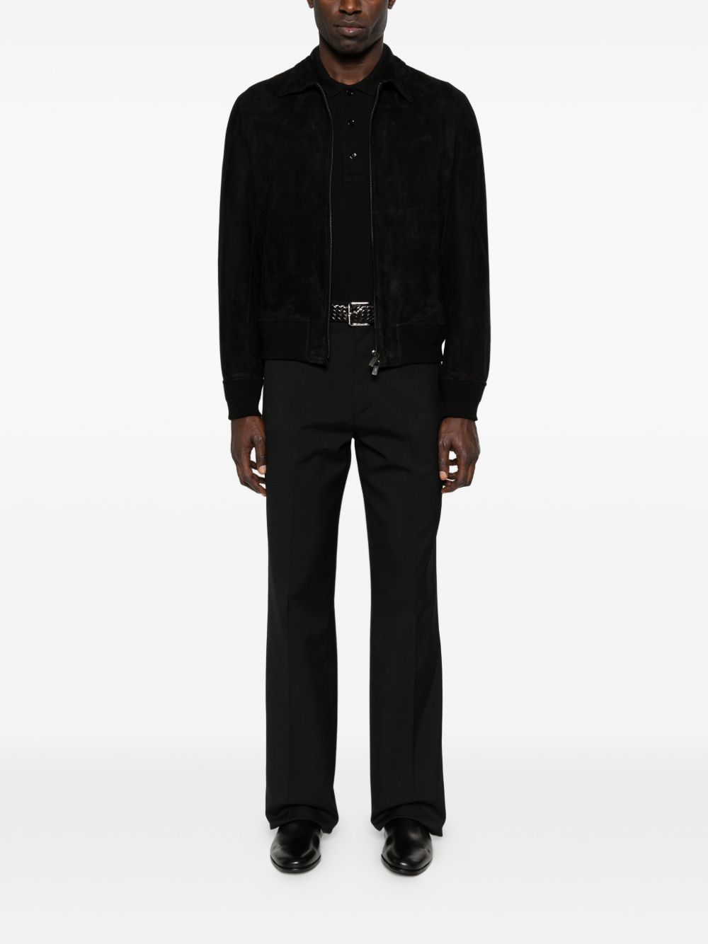 Giacca in pelle scamosciata in nero Salvatore santoro - uomo 