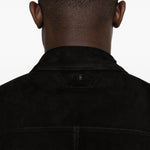 Giacca in pelle scamosciata in nero Salvatore santoro - uomo 