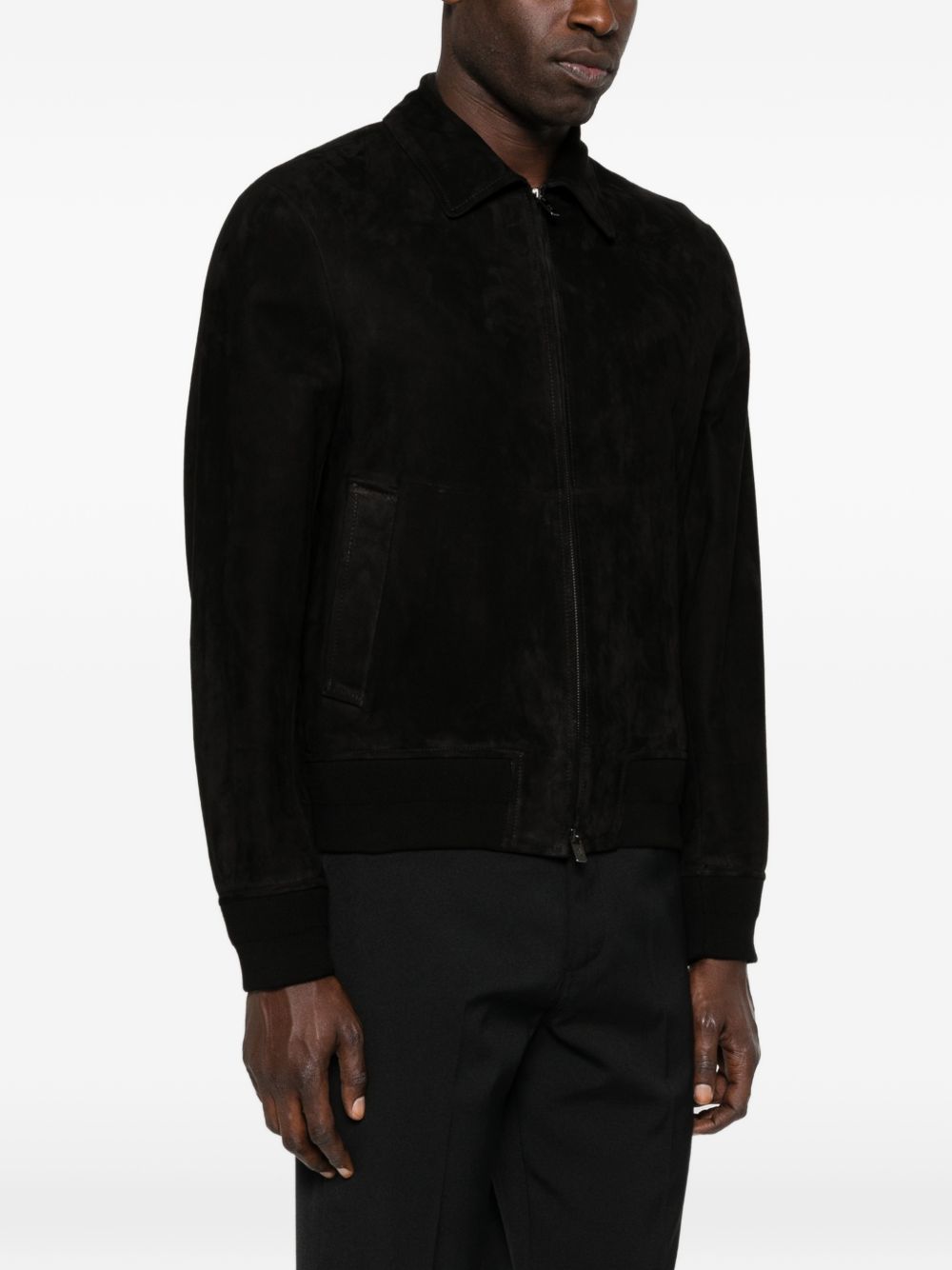 Giacca in pelle scamosciata in nero Salvatore santoro - uomo 