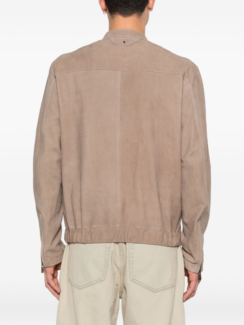 Giacca in pelle scamosciata in beige Salvatore santoro - uomo 