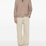 Giacca in pelle scamosciata in beige Salvatore santoro - uomo 