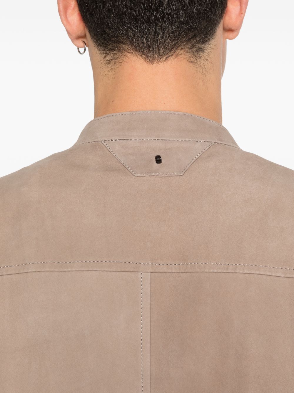 Giacca in pelle scamosciata in beige Salvatore santoro - uomo 