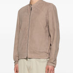 Giacca in pelle scamosciata in beige Salvatore santoro - uomo 