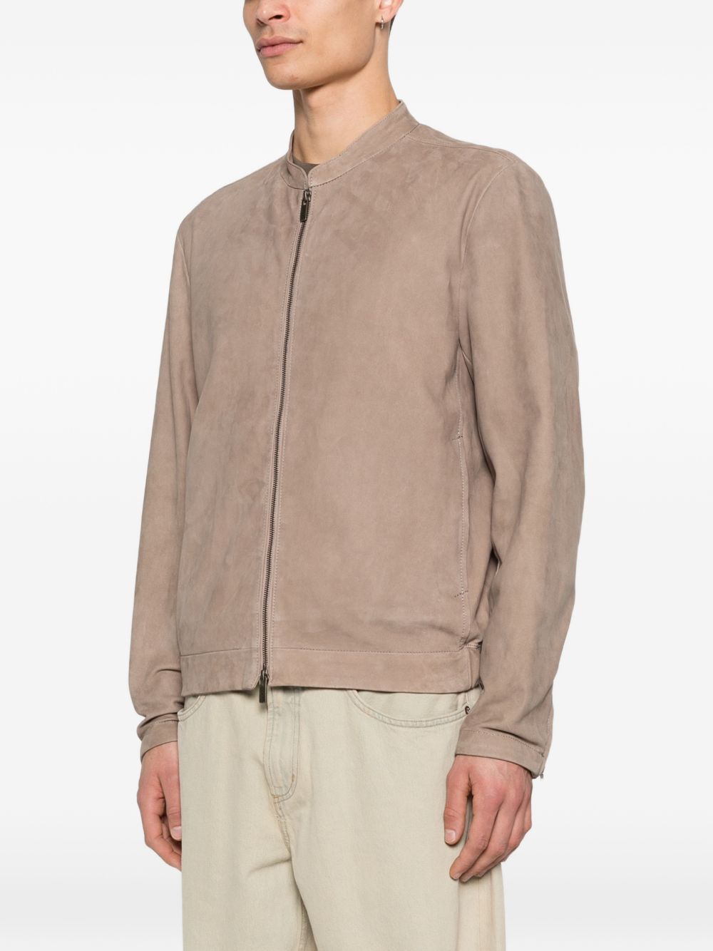 Giacca in pelle scamosciata in beige Salvatore santoro - uomo 