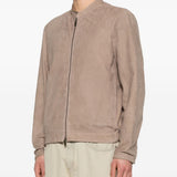 Giacca in pelle scamosciata in beige Salvatore santoro - uomo 