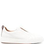 Sneakers senza lacci in suede in bianco Santoni - uomo 