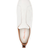 Sneakers senza lacci in suede in bianco Santoni - uomo 