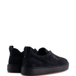 Sneakers senza lacci in suede in nero Santoni - uomo 
