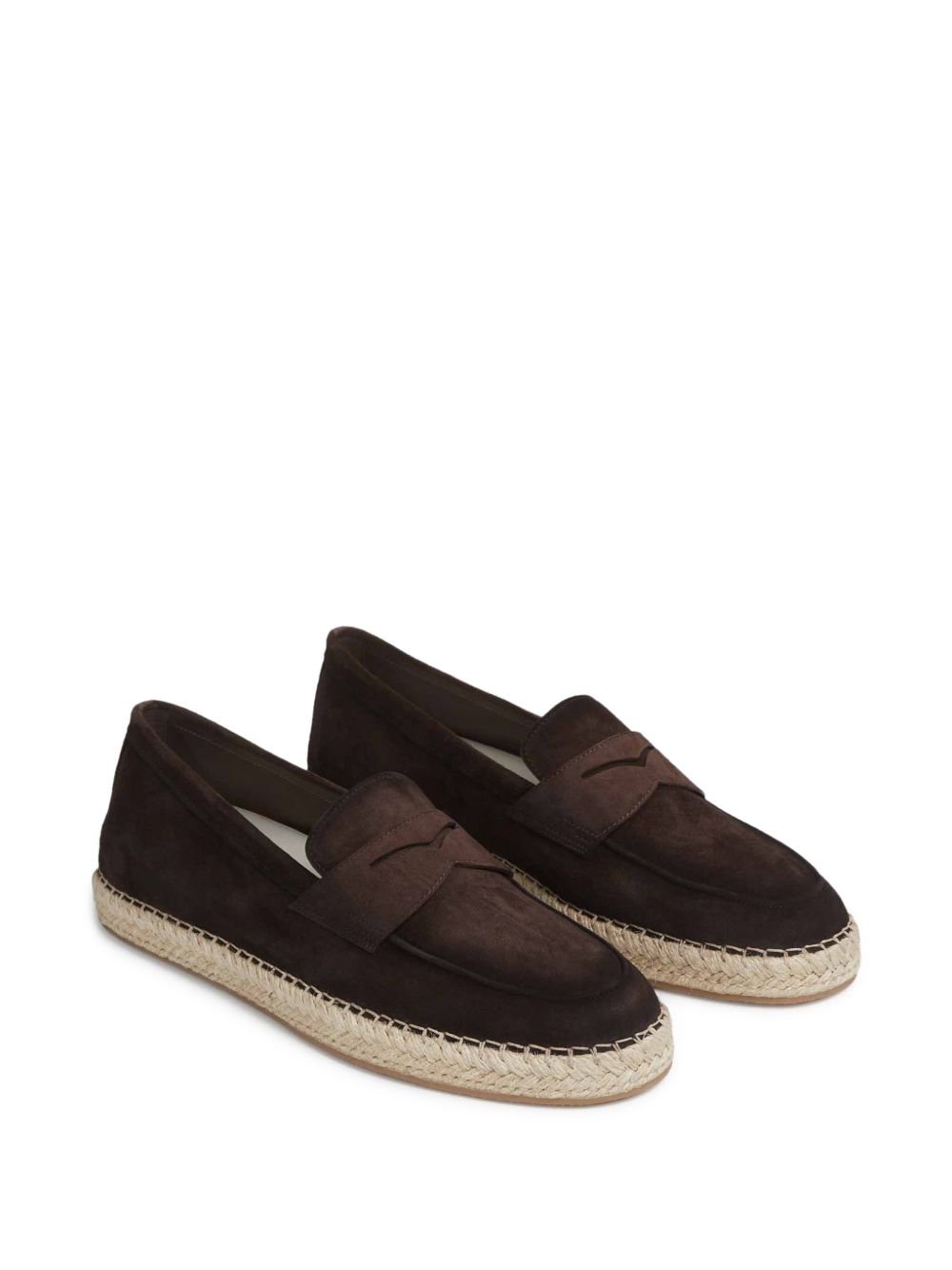 Mocassini in pelle in marrone Santoni - uomo 