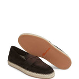 Mocassini in pelle in marrone Santoni - uomo 