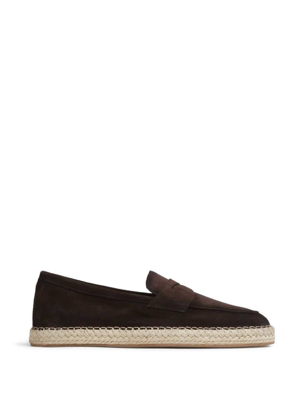 Mocassini in pelle in marrone Santoni - uomo 