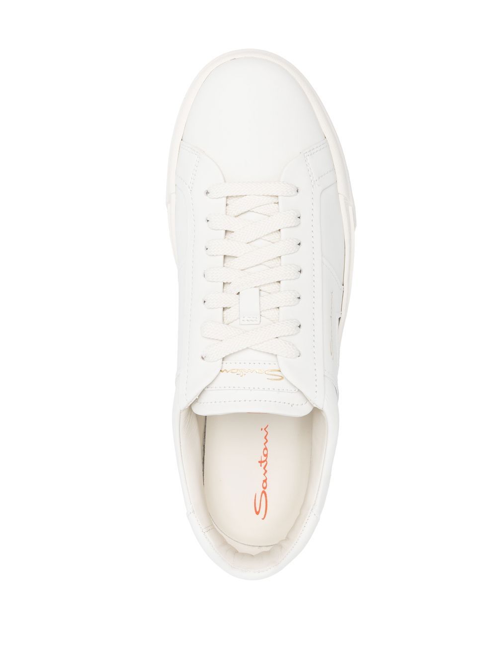 Sneakers con lacc in bianco Santoni - uomo 