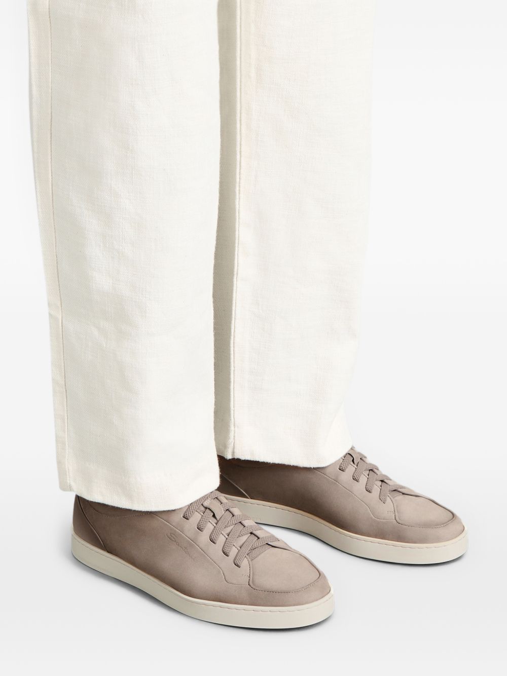 Sneakers con lacci in beige Santoni - uomo 