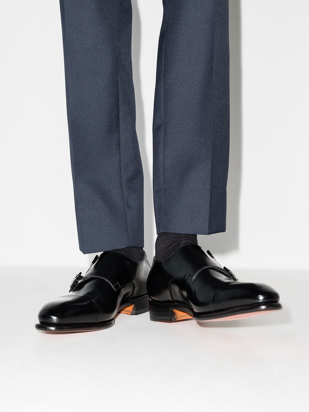 Derby ira in nero Santoni - uomo 