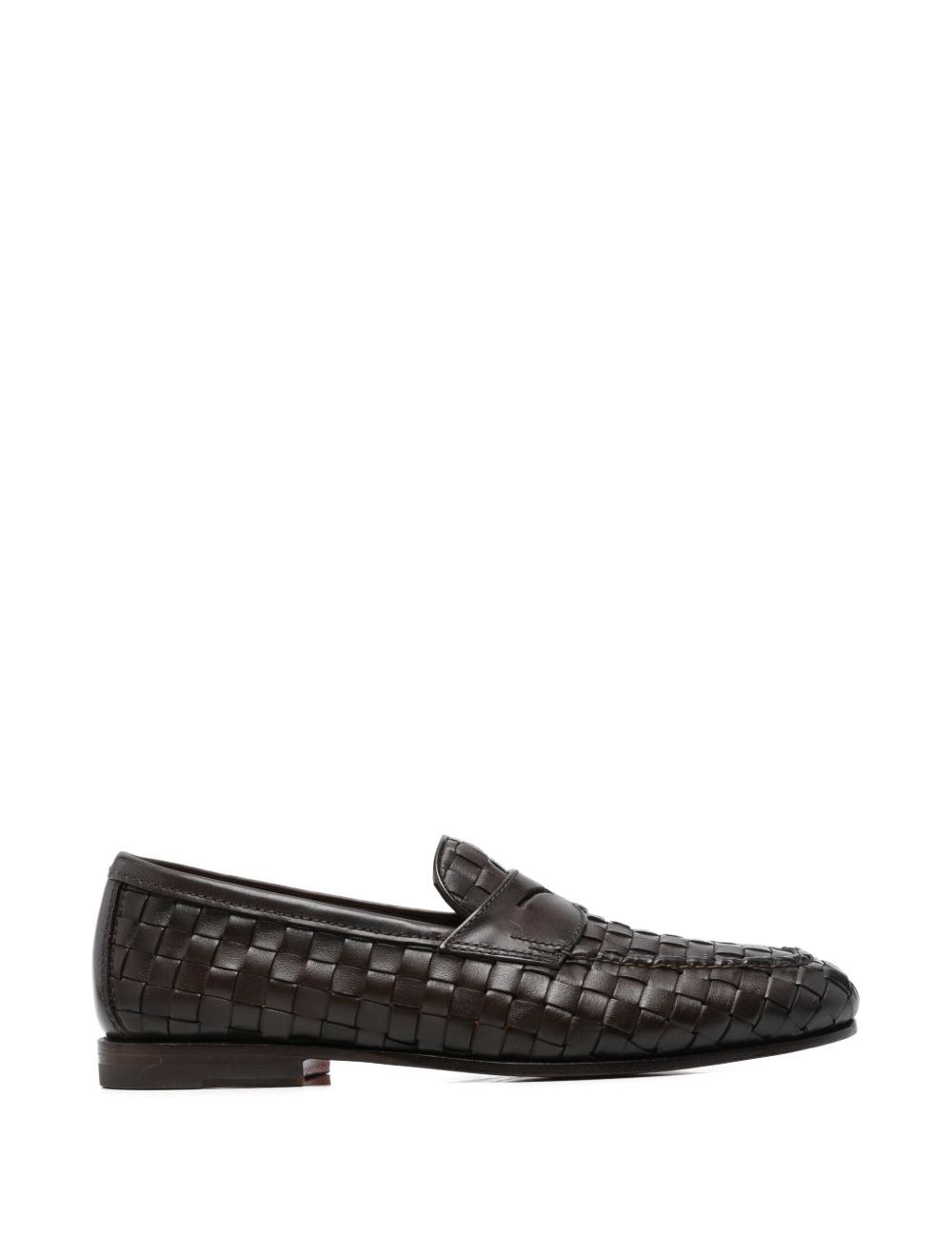 Mocassini in pelle intrecciata Door Dama in marrone Santoni - uomo 