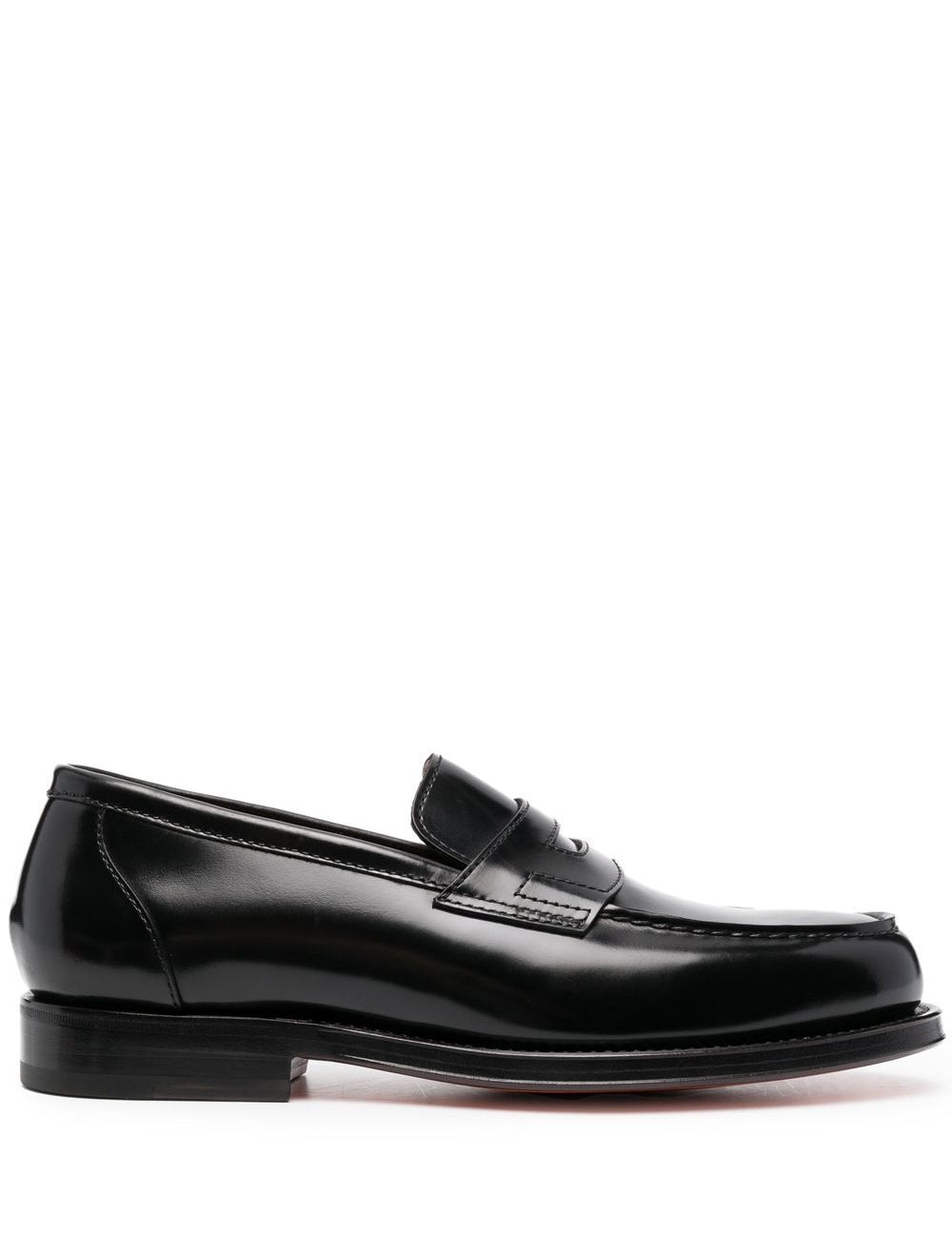 Mocassini gunter  in nero Santoni - uomo 