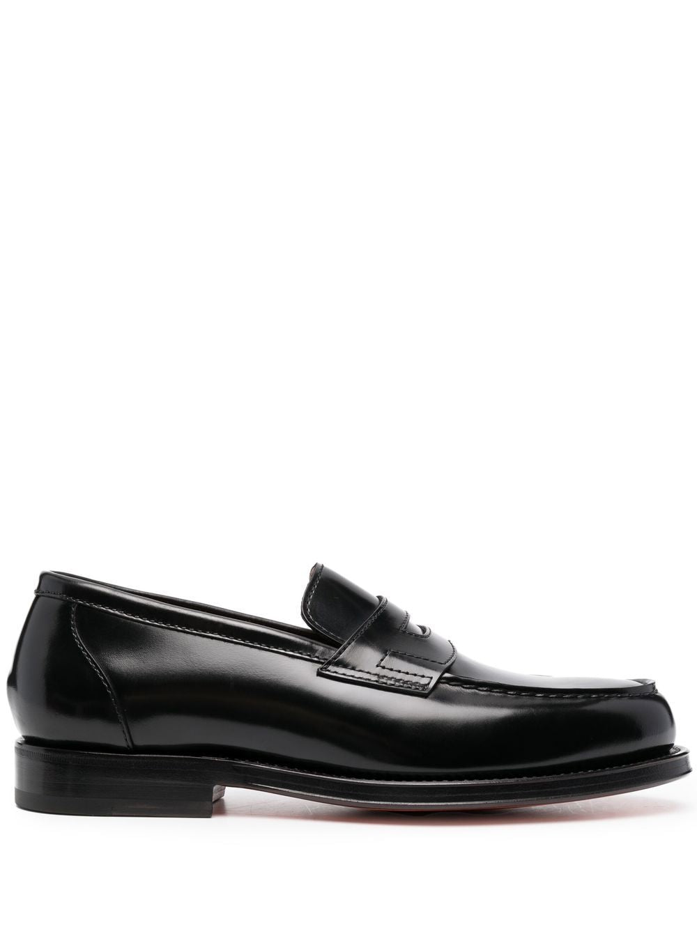 Mocassini gunter  in nero Santoni - uomo 