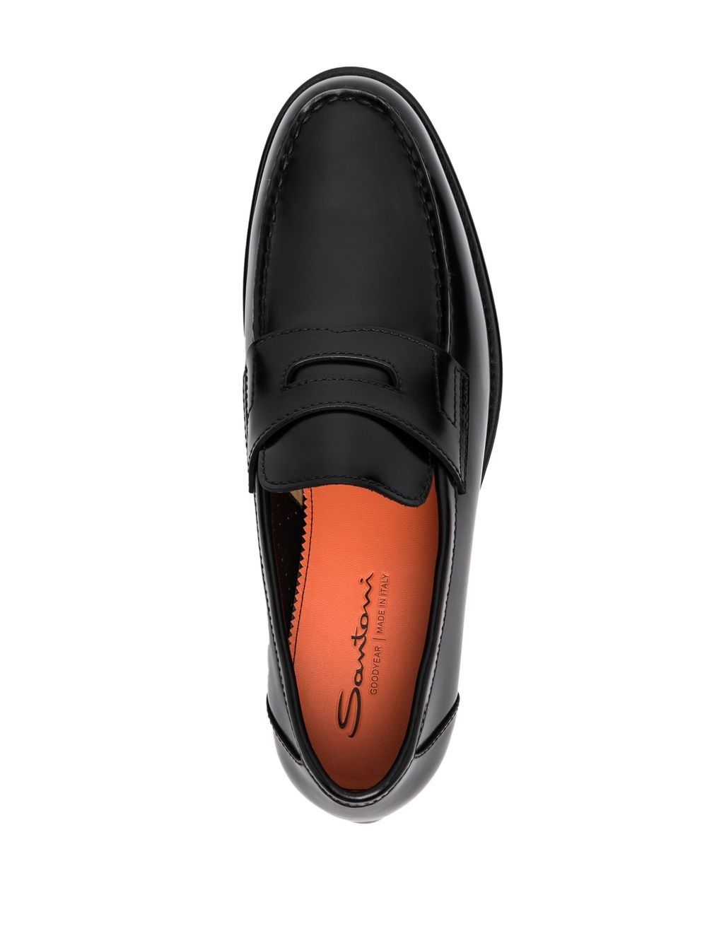 Mocassini gunter  in nero Santoni - uomo 