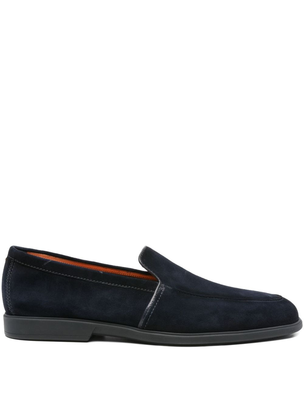 Mocassini in pelle scamosciata in blu Santoni - uomo 
