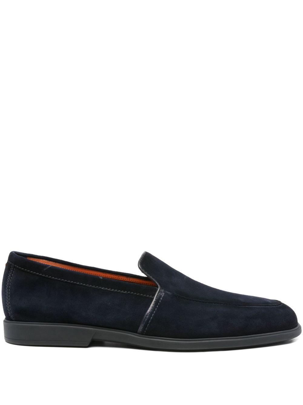 Mocassini in pelle scamosciata in blu Santoni - uomo 