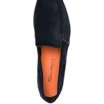 Mocassini in pelle scamosciata in blu Santoni - uomo 
