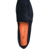 Mocassini in pelle scamosciata in blu Santoni - uomo 