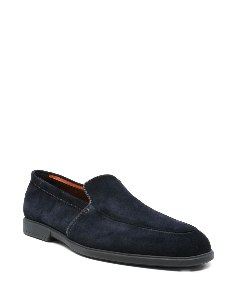 Mocassini in pelle scamosciata in blu Santoni - uomo 