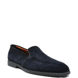 Mocassini in pelle scamosciata in blu Santoni - uomo 