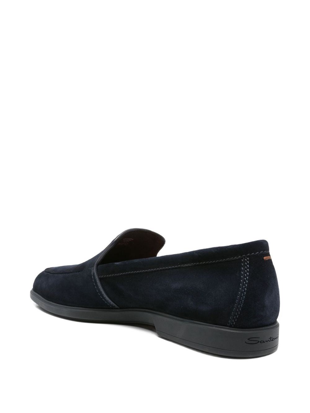 Mocassini in pelle scamosciata in blu Santoni - uomo 