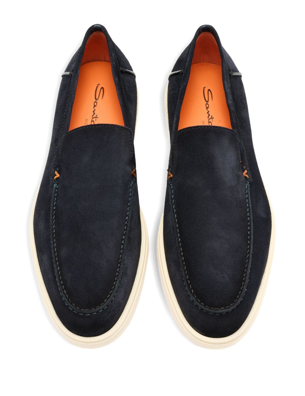 Mocassini con cuciture a contrasto in blu Santoni - uomo 